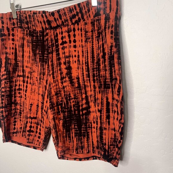 Torrid Orange Black Tie Bike Shorts 3 3X 22/24 #90 - Picture 3 of 5